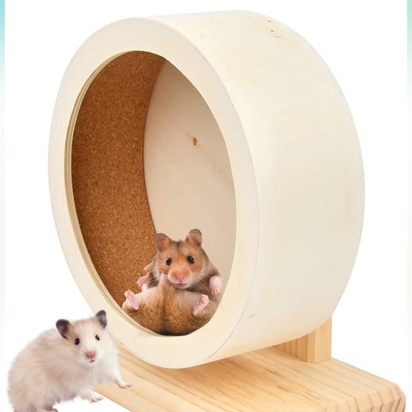 🔥HP🔥 Silent Wooden Small Pets Wheel- NIB - Picture 1 of 7